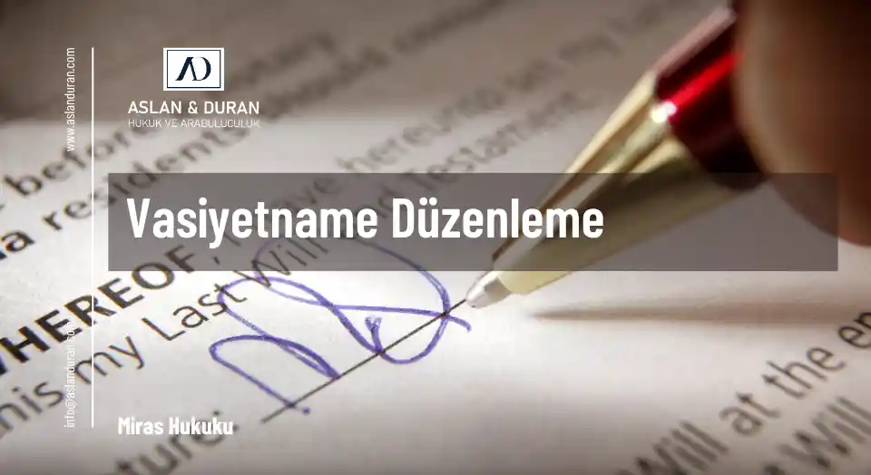 vasiyetname düzenleme