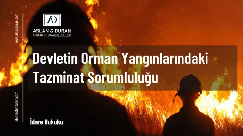 devletin orman yangınlarındaki tazminat sorumluluğu