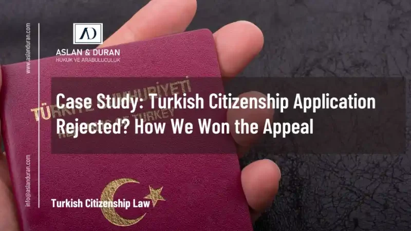 Turkish citizenship application rejected